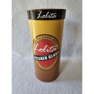 Lolita Gotta Love Beer " Birthday Beer " Hand Painted Pilsner Beer Glass 22oz